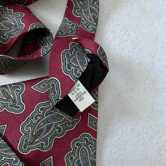 Barrister Wallachs Vintage 100% Silk Tie - Picture 7 of 7